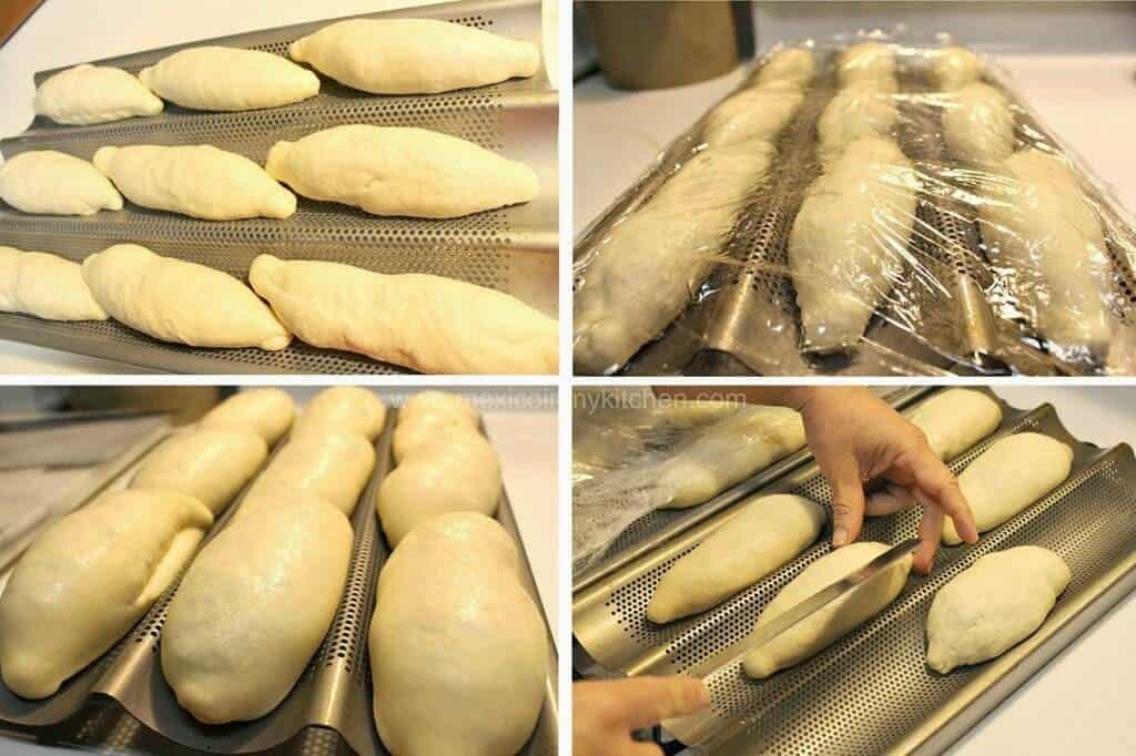 Pan francés o bolillos, imágenes del procedimiento